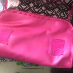 Pink makeup holder and carrier for traveling